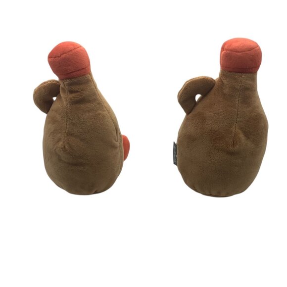 Hallmark Plush Syrup Bottle Smiley Face & Red Topper Lot of 2 8" - Picture 2 of 4